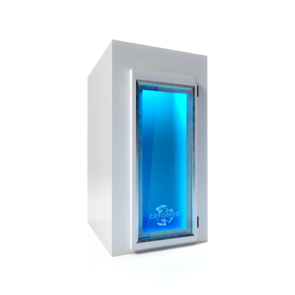 Cryomed e-IceChill bianca vista di tre quarti