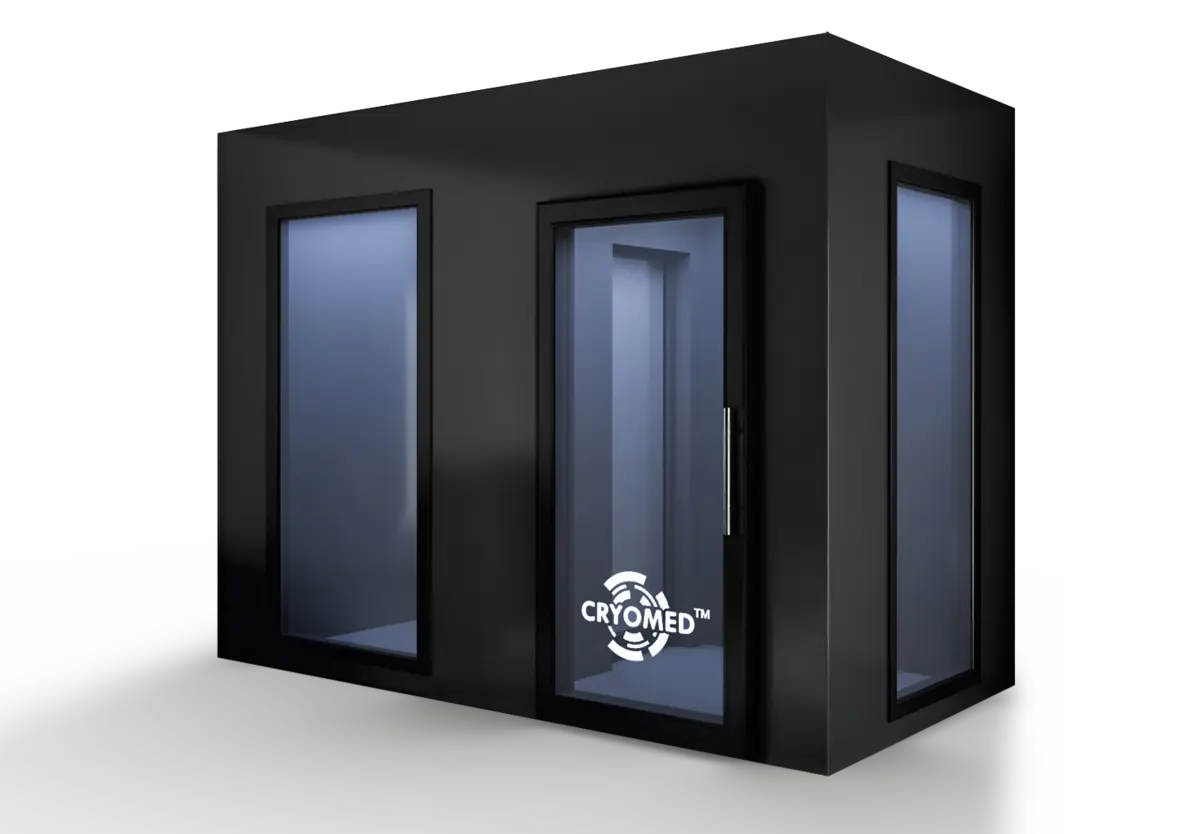Cryomed e-IceChill nera in configurazione a cabina elettrica