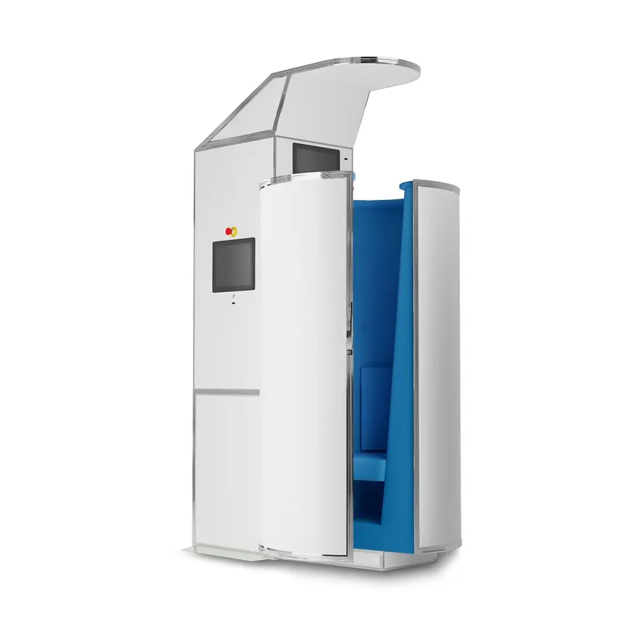 Cryomed Pro bianca con rivestimento interno blu